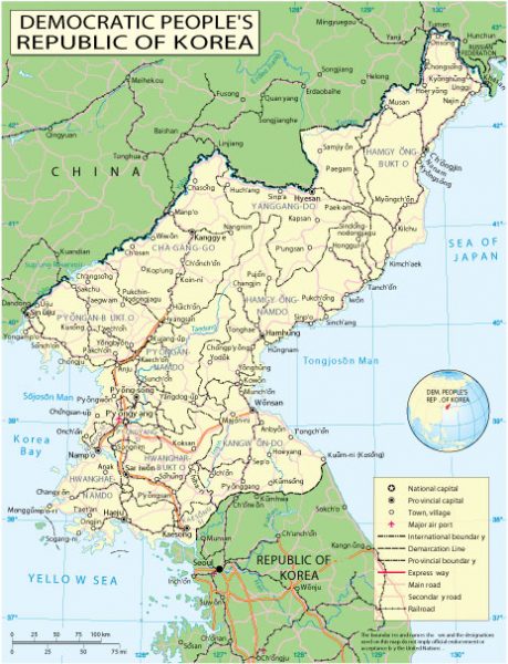 North Korea: Free vector map North Korea, Adobe Illustrator, download ...