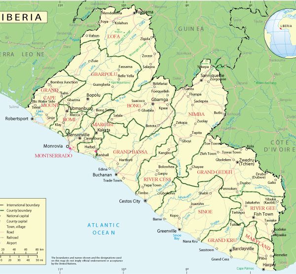 Free vector map Liberia, Adobe Illustrator, download now maps vector clipart >>>>> Map for design, projects, presentation free to use as you like.