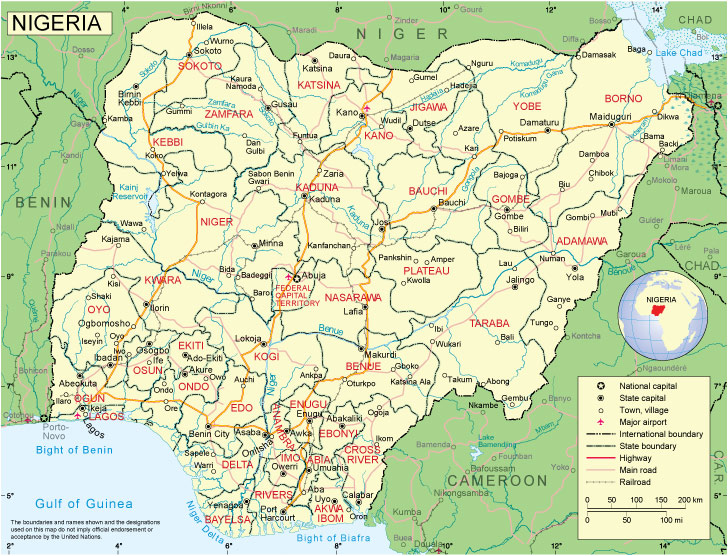 Free vector map Nigeria, Adobe Illustrator, download now maps vector clipart