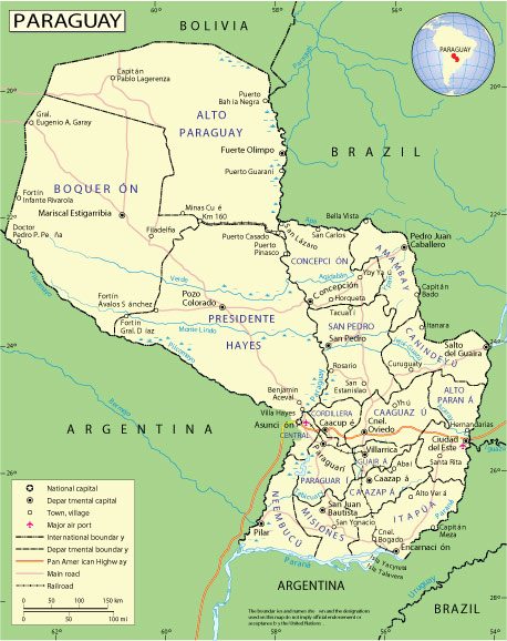 Paraguay: Free vector map Paraguay, Adobe Illustrator, download now maps vector clipart