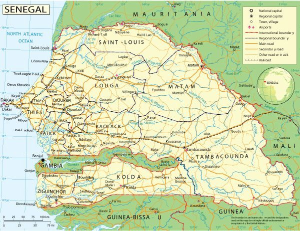 Free vector map Senegal + Gambia, Adobe Illustrator, download now maps vector clipart >>>>> Map for design, projects, presentation free to use as you need.