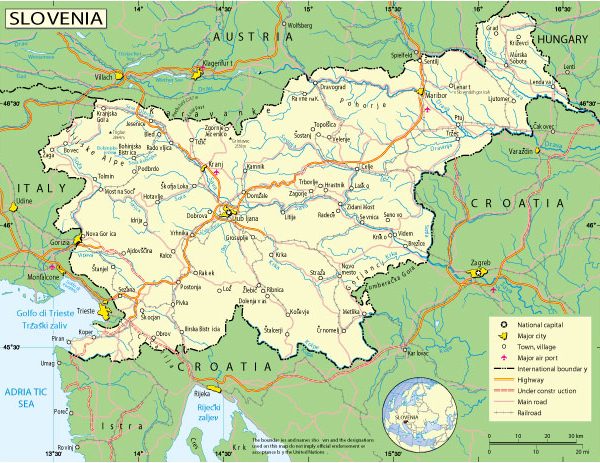 Free vector map Slovenia, Adobe Illustrator, download now maps vector clipart >>>>> Map for design, projects, presentation free to use as you need.