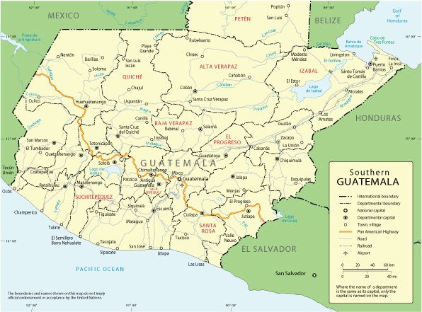 Southern Guatemala: Free vector map Southern Guatemala, Adobe Illustrator, download now maps vector clipart