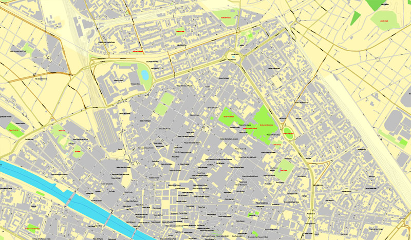 Florence / Firenze, Italy, printable vector street map City Plan, full editable, Adobe Illustrator, Royalty free, full vector, scalable, editable, text format street names,