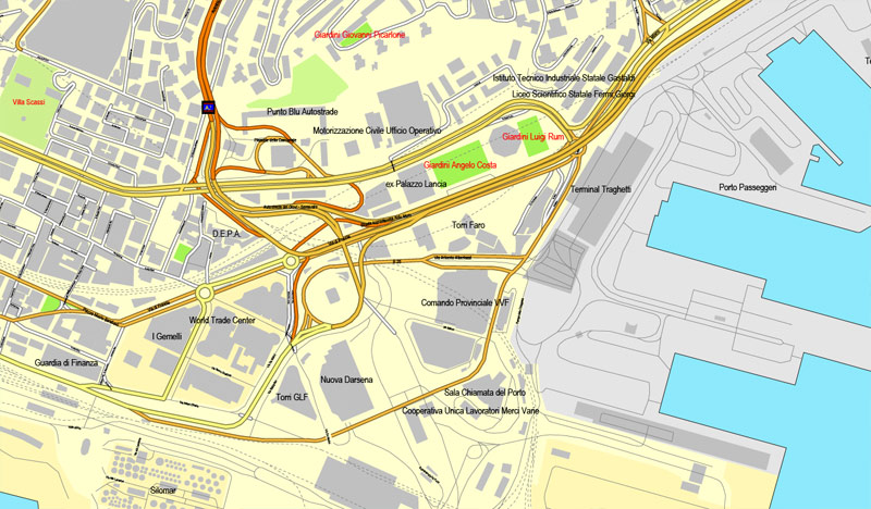 genova-genoa-italy-printable-vector-street-map-city-plan-full