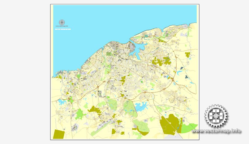 Map vector La Habana, Cuba, calle vectorial imprimible mapa Plan de la ciudad, lleno editable, Adobe Illustrator, vector completo Map for design, print, arts, projects, presentations, for architects, designers and builders