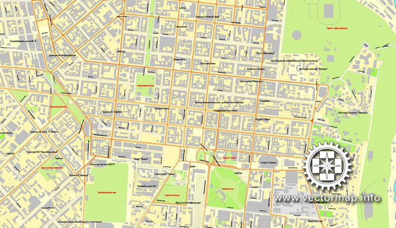 Одесса, Украина, векторная карта в формате Adobe Illustrator, полностью редактируемая, имена улиц и объектов в текстовом формате, 14,2 мегабайт в зип архиве Карта предназначена для дизайна, презентаций, полиграфии, рекламы, для строителей, архитекторов и проектировщиков.