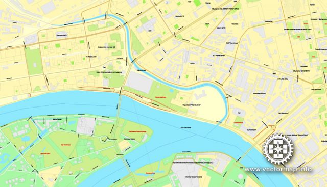 Санкт-Петербург Saint Petersburg, Russia, printable vector street City ...