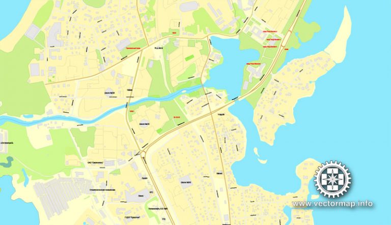 Санкт-Петербург Saint Petersburg, Russia, printable vector street City ...