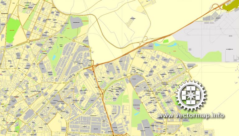 Seville Sevilla, Spain, printable vector street City Plan map, full editable, Adobe illustrator