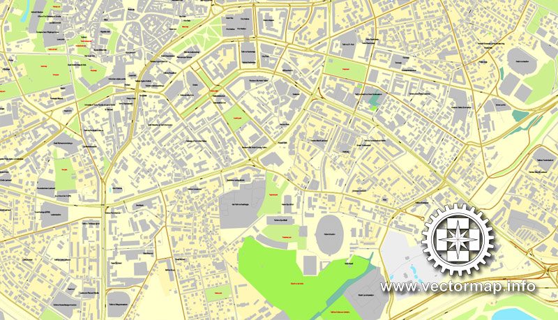 Tallinn, Estonia, printable vector street map, City Plan, full editable, Adobe Illustrator, Royalty free, full vector, scalable, editable, text format street names,