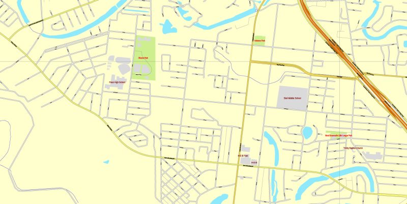 PDF map Brownsville, Texas, US, Matamoros, Mexico, printable vector street City Plan map, full editable, Adobe PDF, full vector, scalable, editable, text format street names, 7 mb ZIP