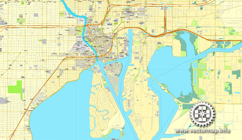 City map Tampa Florida pdf