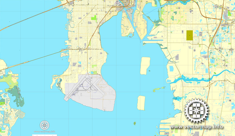 Illustrator map Tampa Florida pdf