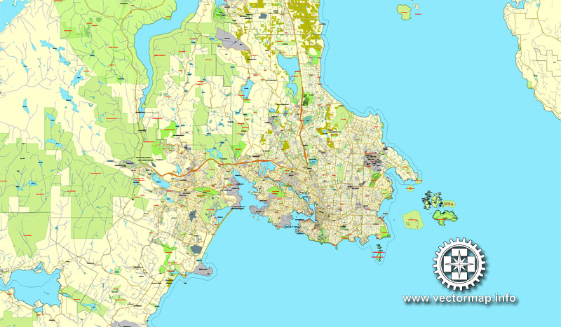 Vector Map Victoria V.2: Printable City Plan Map of Victoria, Canada, Adobe Illustrator, full vector, scalable, editable, separated text layer street names, 29,2 mb ZIP All streets, some more buildings. Map for design, printing, arts, projects, presentations.