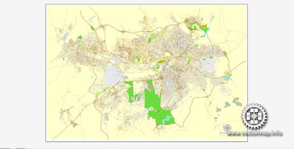 Ankara, Turkey, printable vector street City Plan map, full editable, Adobe Illustrator, full vector, scalable, editable, text format street names, 11,3 mb ZIP