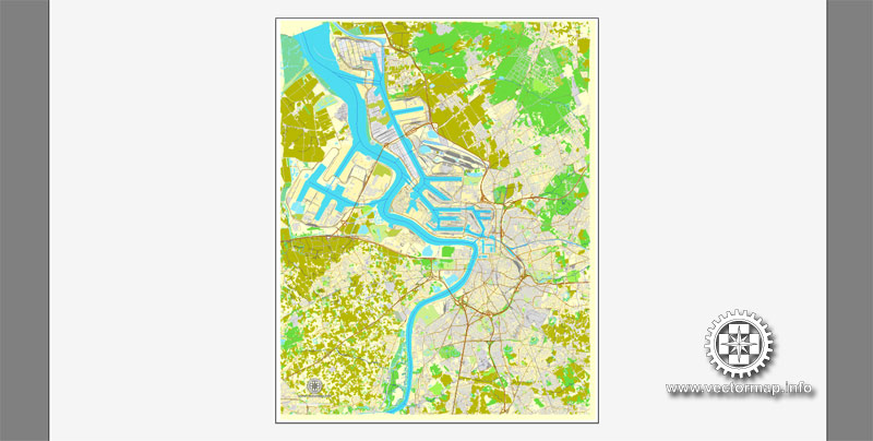Vector map Antwerpen Belgium ai
