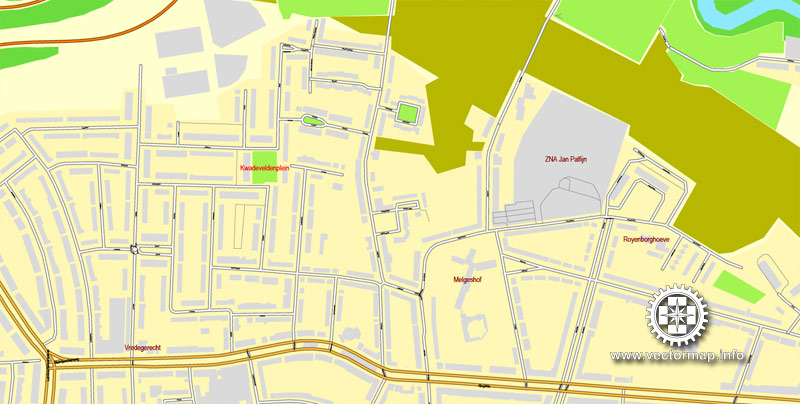 Street map Antwerpen Belgium ai