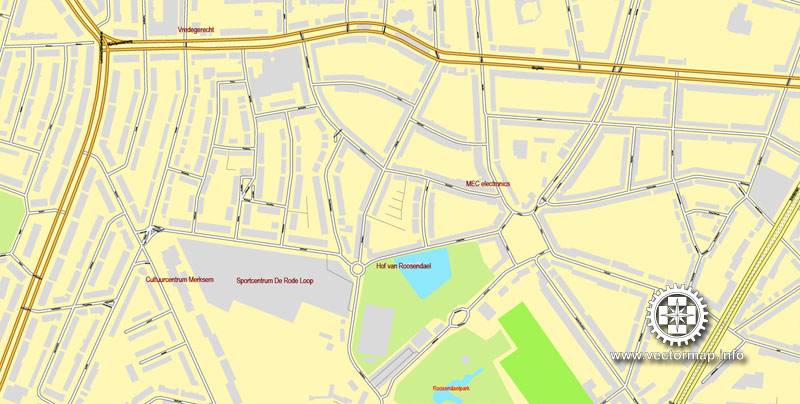 Vector map Antwerpen Belgium