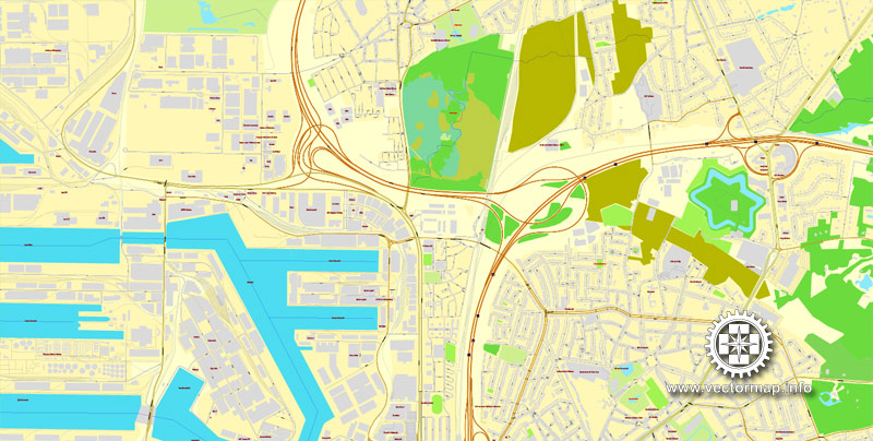 Editable map Antwerpen Belgium ai