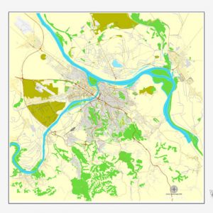 City map Belgrade Serbia ai