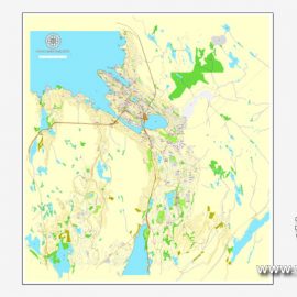 Vector map Trondheim Norway
