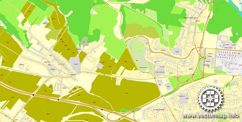 Vector map Brno, Czech Republic, printable vector street City Plan map, full editable, Adobe Illustrator, full vector, scalable, editable, text format street names, 12,7 mb ZIP