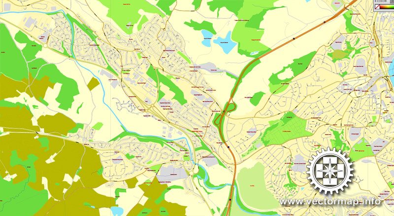 Vector Map Cardiff + Newport, Wales, UK, printable vector City Plan map, full editable, Adobe Illustrator, full vector, scalable, editable, text format street names, 12 mb ZIP