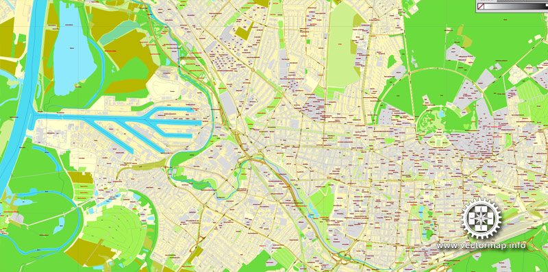 Vector Map Karlsruhe, Germany, printable vector street City Plan map, full editable, Adobe Illustrator, full vector, scalable, editable, text format street names, 18,6 mb ZIP