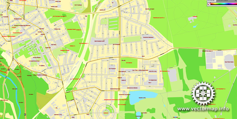 Vector map Leipzig, Germany, printable vector street City Plan map, full editable, Adobe Illustrator, full vector, scalable, editable, text format street names, 12,8 mb ZIP