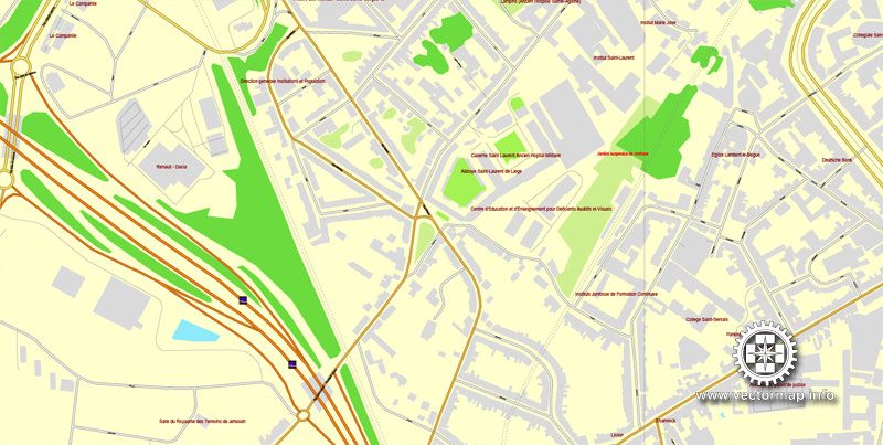 Vector map Liege, Belgium, printable vector street City Plan map, full editable, Adobe Illustrator, full vector, scalable, editable, text format street names, 6,1 mb ZIP