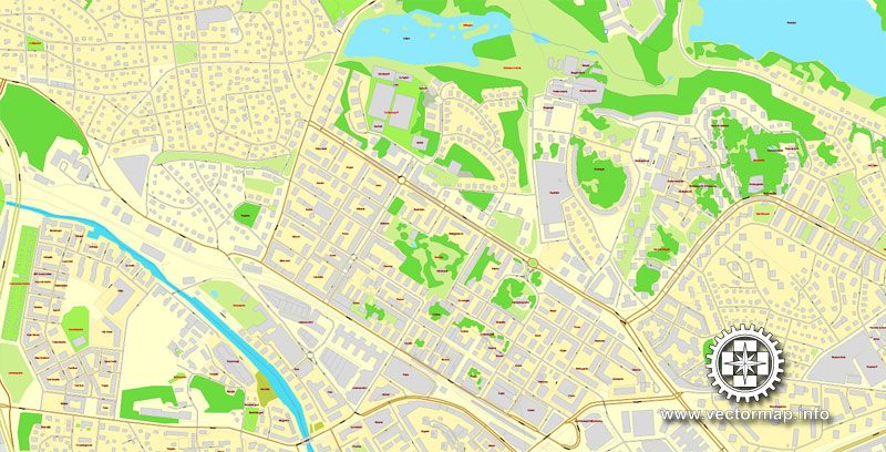 Vector map Stockholm, Sweden, printable vector street City Plan map V.3, full editable, Adobe Illustrator,