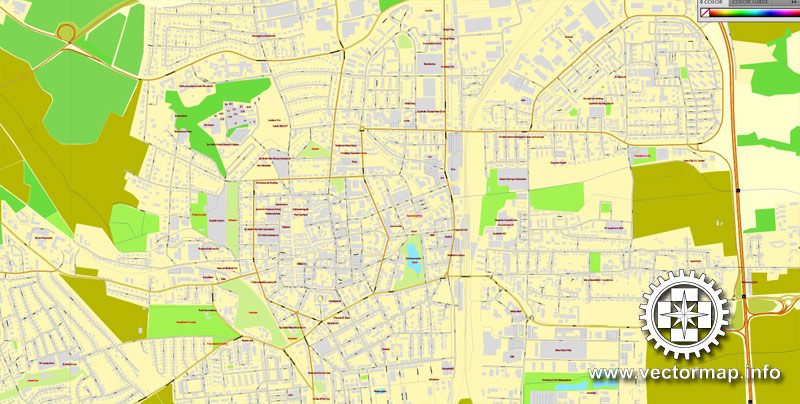 Vector Map Landau, Germany, printable vector City Plan map, full editable, Adobe Illustrator, full vector, scalable, editable, text format street names, 7,2 mb ZIP
