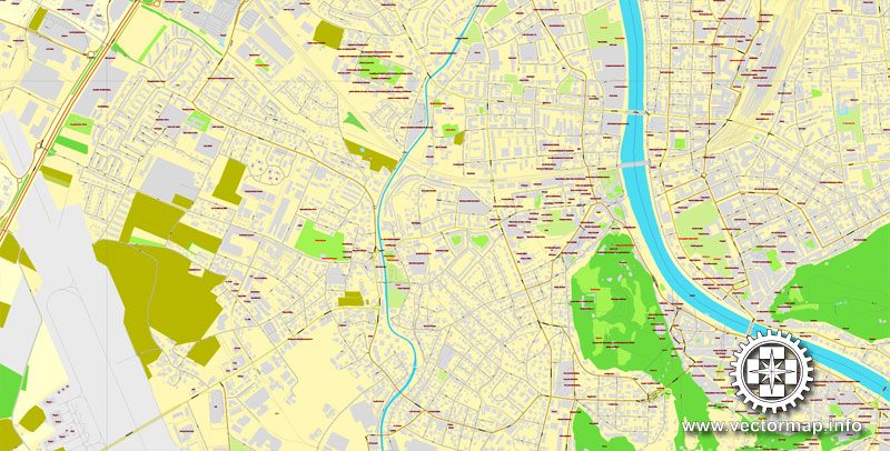 Vector Map Salzburg, Austria, printable vector street map, City Plan full editable, Adobe Illustrator, Royalty free, full vector, scalable, editable, text format street names, 7,2 mb ZIP ALL streets, ALL Buildings.