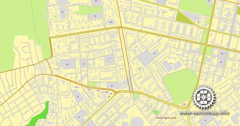 Vector Map Sofia, Bulgaria, printable vector street map, City Plan, full editable, Adobe Illustrator, Royalty free, full vector, scalable, editable, 7,6 mb ZIP All streets, some more buildings.