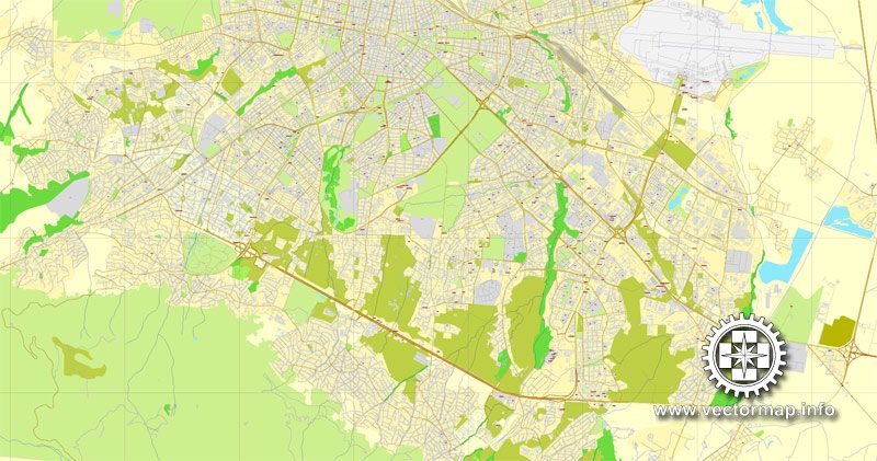 Sofia, Bulgaria, printable vector street  map, City Plan, full editable, Adobe Illustrator