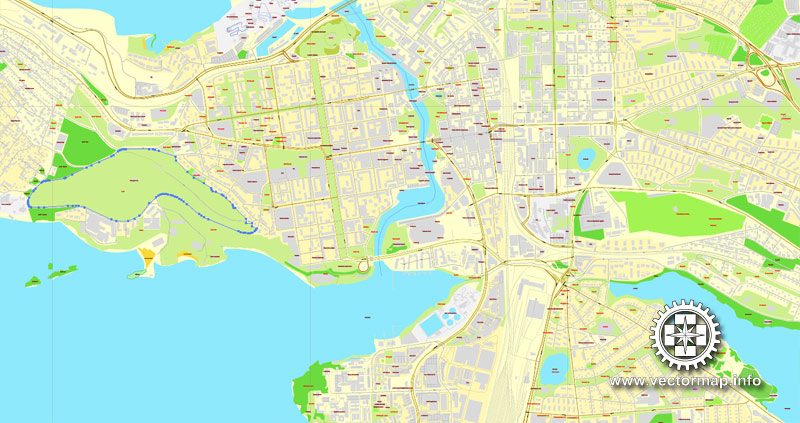Vector Map Tampere, Finland, printable vector street map, City Plan full editable, Adobe Illustrator, Royalty free, full vector, scalable, editable, text format street names, 5,0 mb ZIP All streets, All buildings.