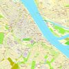 Editable map Mainz Wiesbaden Germany ai