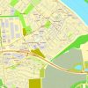 Editable map Mainz Wiesbaden Germany ai