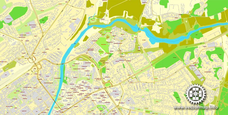 Vector Map Turku, Finland, printable vector street map, City Plan full editable, Adobe Illustrator, Royalty free, full vector, scalable, editable, text format street names, 5,4 mb ZIP ALL streets, All Buildings.