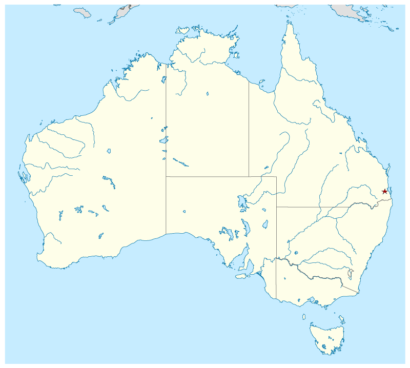 Free Vector map Australia, Brisbane location