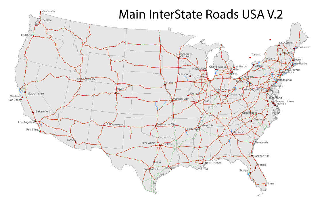 free digital map United States, free map clipart, free presentation map United States, free tourist map United States, free United States editable map,