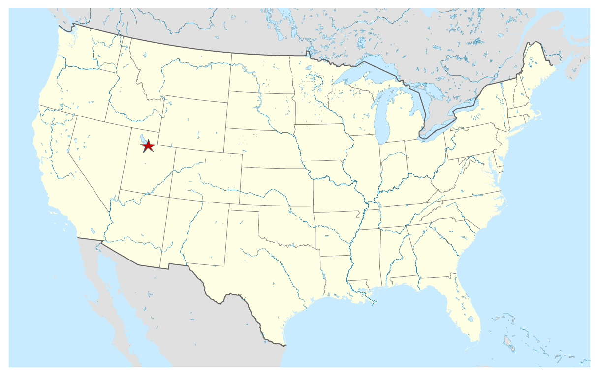 Free Vector Map US Salt Lake City location
