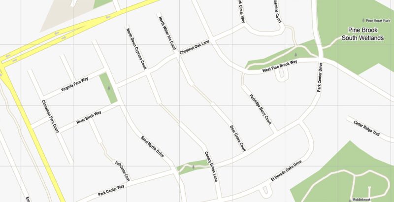 Vector Map La Porte + Baytown, Texas, US, printable vector street G-View map level 17, full editable, Adobe Illustrator, full vector, scalable, editable, text format street names, 5 mb ZIP