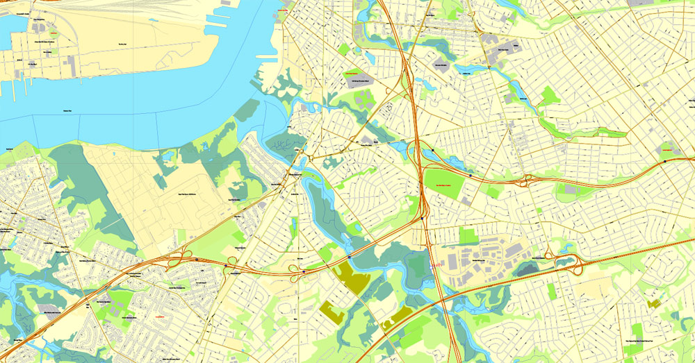 Vector Map Philadelphia, Pennsylvania, US, printable vector map street City Plan V.3.08.2016 full editable, Adobe Illustrator, full vector, scalable, editable text format street names, 26 mb ZIP