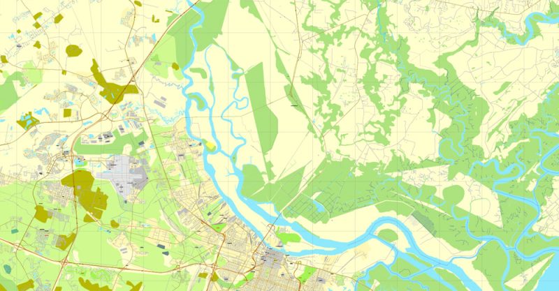 Vector Map Savannah, Georgia, US, printable vector map street City Plan V.3.08.2016 full editable, Adobe Illustrator, full vector, scalable, editable text format street names, 8 mb ZIP
