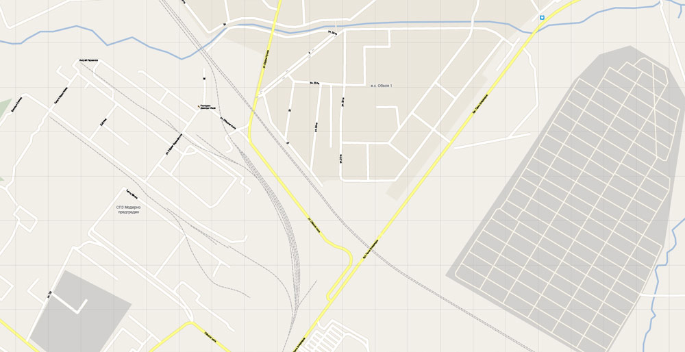 Sofia Vector Map Bulgaria, printable City Plan full editable Adobe Illustrator editable Detailed Street Map