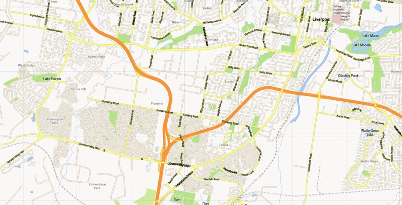 Vector Map Sydney, Australia, printable vector map street City Plan V.3.08.2016 full editable, Adobe Illustrator, full vector, scalable, editable text format street names, 8 mb ZIP