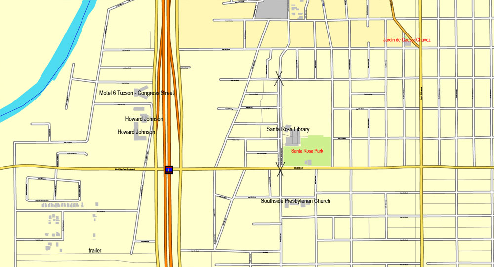 Vector Map Tucson, Arizona, US, exact map printable vector street City Plan V.3, full editable, Adobe Illustrator, full vector, scalable, editable, text format street names, 12 mb ZIP