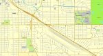 Tucson, Arizona, US printable vector street City Plan map, full ...